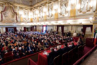 Il Presidente Giorgio Napolitano nel corso del Convegno &quot;Nazione e Libertà nel Mediterraneo del XIX secolo&quot; al Teatro di Corte