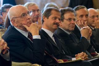 Il Presidente Giorgio Napolitano nel corso della Conferenza internazionale &quot;La diplomazia della globalizzazione&quot;