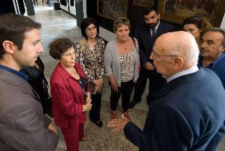 Il Presidente Giorgio Napolitano incontra i familiari dei marittimi sequestrati a bordo della Savina Caylyn