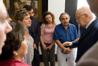 Il Presidente Giorgio Napolitano incontra i familiari dei marittimi sequestrati a bordo della Savina Caylyn