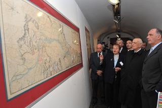 Il Presidente Giorgio Napolitano visita la Mostra &quot;La Vallee sur la scene - Cartografia e Arte del Governo&quot;