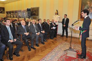 Il Presidente Giorgio Napolitano durante la cerimonia commemorativa nel 50° anniversario della morte di Luigi Einaudi