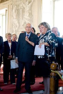 Il Presidente Giorgio Napolitano con la Dott.ssa Rossella Vodret, durante la cerimonia d'inaugurazione della restaurata Galleria di Alessandro VII
