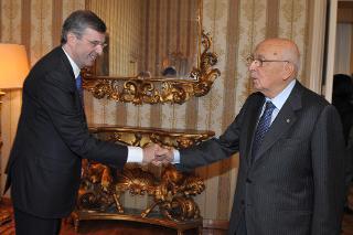 Il Presidente Giorgio Napolitano con il Presidente della Regione Liguria Dott. Claudio Burlando