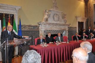 Il Presidente Giorgio Napolitano durante il suo intervento al VII Symposium Cotec Europa