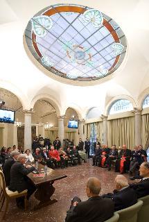 Un momento della Conferenza sul tema &quot;Risorgimento e Chiesa Cattolica&quot;, alla presenza del Presidente Giorgio Napolitano