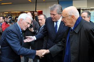 Il Presidente Giorgio Napolitano con Paul Demaret, Rettore del Collegio d'Europa, in occasione dell'inaugurazione dell'Anno Accademico 2011-2012 del Collegio