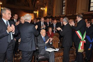 Il Presidente Giorgio Napolitano al Convegno &quot;Rotta a Sud Est. Bari e la Puglia per lo sviluppo del paese&quot;, all'Università degli Studi Aldo Moro