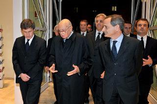 Il Presidente Giorgio Napolitano all'inaugurazione della mostra &quot;Homo Sapiens, la grande storia della diversità umana&quot;