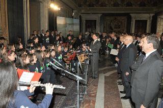 Il Presidente della Repubblica Giorgio Napolitano nel corso della celebrazione della Giornata Nazionale dell'Albero