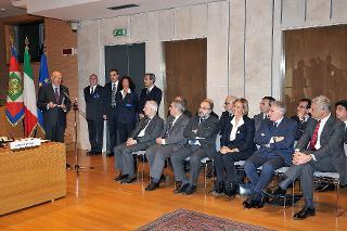 Il Presidente Giorgio Napolitano durante il suo intervento nel corso della cerimonia di insediamento del Comitato Direttivo della Scuola Superiore della Magistratura