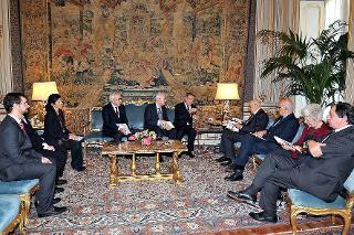 Il Presidente Giorgio Napolitano in occasione della presentazione della prima edizione dell'Annuario Italiano dei Diritti Umani