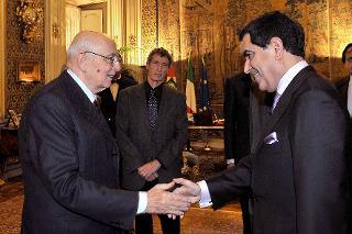 Il Presidente Giorgio Napolitano con Nassir Abdulaziz Al-Nasser, Presidente di turno dell'Assemblea Generale dell'ONU