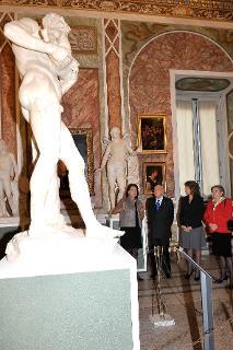 Il Presidente Giorgio Napolitano nel corso dell'inaugurazione della Mostra &quot;I Borghese e l'Antico&quot;, alla Galleria Borghese