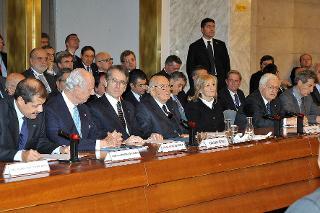 Il Presidente Giorgio Napolitano nel corso della VIII Conferenza degli Ambasciatori Italiani nel mondo