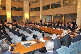 Il Presidente Giorgio Napolitano durante la VIII Conferenza degli Ambasciatori Italiani nel mondo