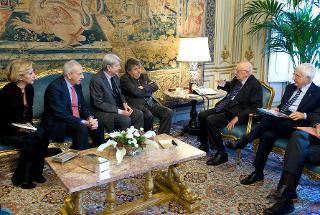 Il Presidente Giorgio Napolitano in occasione dell'incontro con una delegazione dell'Associazione &quot;Libera Italia, sssociazione nazionale della democrazia laica, liberale e socialista&quot;