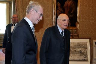 Il Presidente Giorgio Napolitano con Herman Van Rompuy, Presidente del Consiglio Europeo