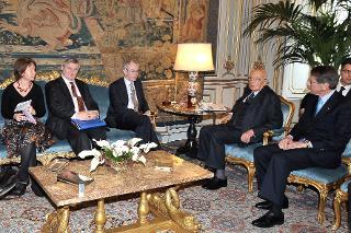 Un momento dell'incontro del Presidente Giorgio Napolitano con Herman Van Rompuy, Presidente del Consiglio Europeo