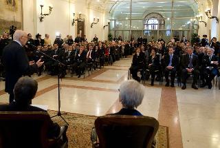 Il Presidente Giorgio Napolitano al Palazzo Comunale in occasione dell'incontro con le Giunte ed i Consigli Regionale, Comunale e Provinciale