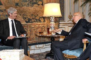 Il Presidente Giorgio Napolitano con il Dott. Gian Vito Graziano, Presidente del Consiglio Nazionale dei Geologi
