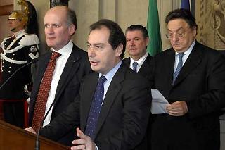 La dichiarazione della Rappresentanza parlamentare Democrazia Cristiana e del Partito Socialista, al termine dell'incontro con il Presidente Giorgio Napolitano.