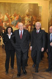 Il Presidente Giorgio Napolitano a Torino per il convegno dal titolo &quot;La magistratura ordinaria nella storia dell'Italia Unita&quot;