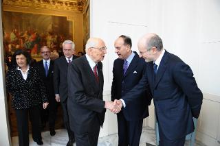 Il Presidente Giorgio Napolitano a Torino per il convegno dal titolo &quot;La magistratura ordinaria nella storia dell'Italia Unita&quot;