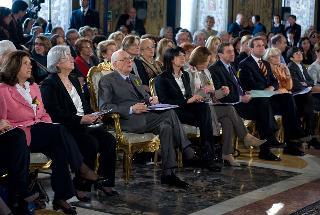 Il Presidente Giorgio Napolitano nel corso della celebrazione della Giornata Internazionale della Donna