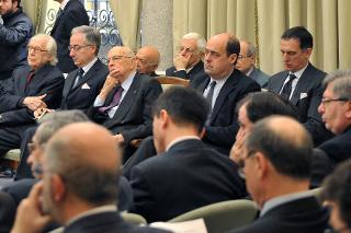 Il Presidente Giorgio Napolitano nel corso del seminario dal titolo &quot;Benessere dei cittadini e competività del sistema produttivo&quot;