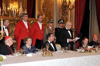 Il Presidente Giorgio Napolitano durante il suo intervento in occasione dell'incontro con il Signor George Abela, Presidente della Repubblica di Malta in visita di Stato in Italia