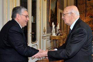 Il Presidente Giorgio Napolitano con Giuseppe Pignatone, Procuratore della Repubblica presso il Tribunale di Roma