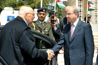 Il Presidente Giorgio Napolitano con Taher Masri, Presidente del Senato
