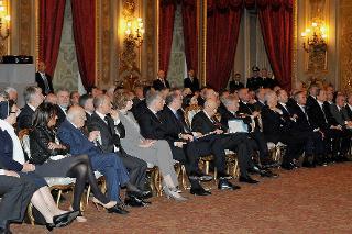 Il Presidente Giorgio Napolitano nel corso della cerimonia di presentazione del progetto del progetto &quot;GSE. Energie per il sociale&quot;