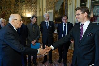Il Presidente Giorgio Napolitano con Jyrki Katainen, Primo Ministro della Repubblica di Finlandia