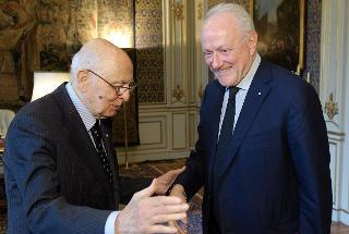 Il Presidente Giorgio Napolitano con il Vice Direttore generale dell'UNESCO per la Cultura, Francesco Bandarin
