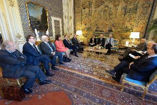 Il Presidente Giorgio Napolitano nel corso dell'incontro con i Garanti regionali delle persone sottoposte a misure restrittive della libertà personale