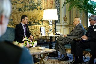 Il Presidente Giorgio Napolitano con Anders Rasmussen, Segretario generale della N.A.T.O.