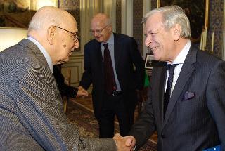 Il Presidente Giorgio Napolitano con Nicolas Bratza, Presidente della Corte europea dei diritti dell'Uomo