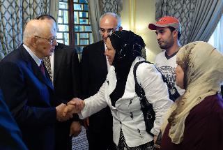 Il Presidente Giorgio Napolitano incontra i familiari dei migranti tunisini dispersi