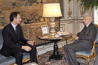 Il Presidente Giorgio Napolitano con Andrea Zappia, Amministratore Delegato di Sky Italia