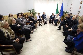 Il Presidente Giorgio Napolitano incontra alcuni familiari degli agenti caduti in attentati mafiosi