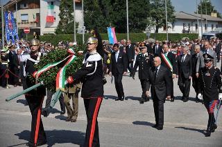 Il Presidente Giorgio Napolitano al Tempio Sacrario di Cargnacco