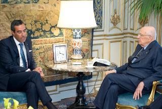 Il Presidente Giorgio Napolitano nel corso dei colloqui con Roberto Alesse, Presidente della Commissione di Garanzia dell'attuazione della legge sullo sciopero nei servizi pubblici essenziali