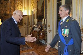 Il Presidente Giorgio Napolitano con il Gen. C. A. Saverio Capolupo, nuovo Comandante Generale della Guardia di Finanza