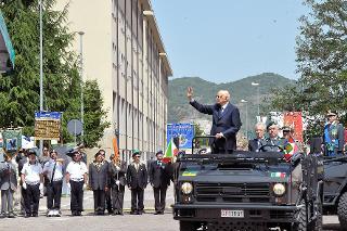 Il Presidente Giorgio Napolitano nel corso della cerimonia del 238° Anniversario di fondazione del Corpo della Guardia di Finanza