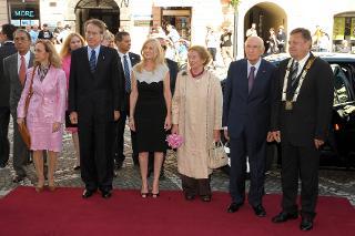 Il Presidente Giorgio Napolitano nel corso dell'incontro con il Sindaco di Lubiana Zoran Jankovic, in occasione della visita di Stato nella Repubblica di Slovenia