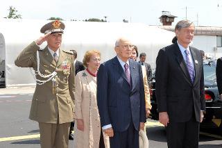Il Presidente Giorgio Napolitano durante la cerimonia di congedo al termine della visita di Stato nella Repubblica di Slovenia