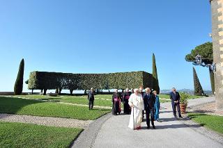 Il Presidente Giorgio Napolitano con Sua Santità Benedetto XVI, nei giardini del Palazzo Apostolico