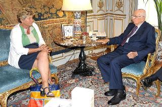 Il Presidente Giorgio Napolitano con Susanna Camusso, Segretario generale della CGIL